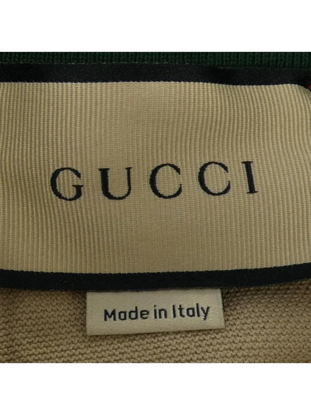 Gucci Web Striped Collar Cotton Pique Polo Shirt